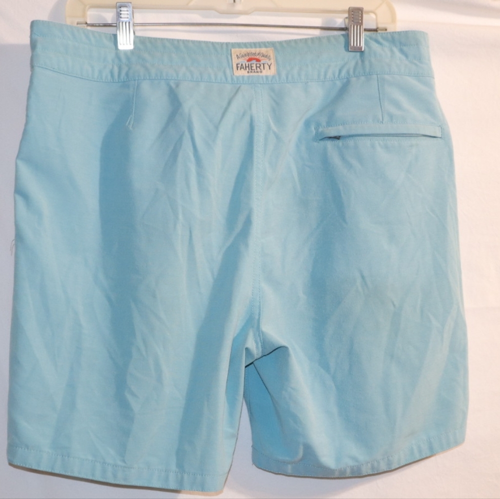 Faherty Biarritz Boardshort - Blue Horizon StripeSize 34 - Picture 9 of 12